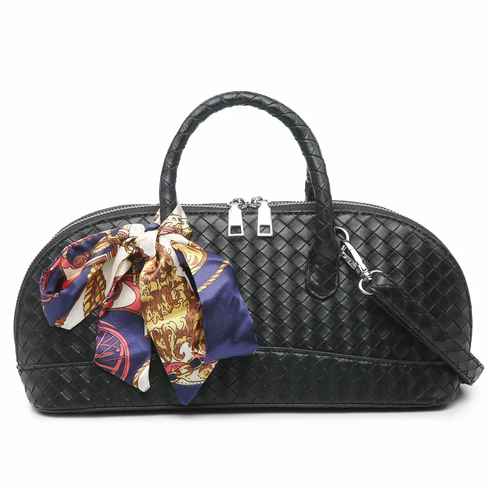 

Wholesale Luxury PU Leather Big Shell Bag Women Fashion Woven Travel Handbag With Strap, Pink,black,yellow,blue,khaki,apricot,brown