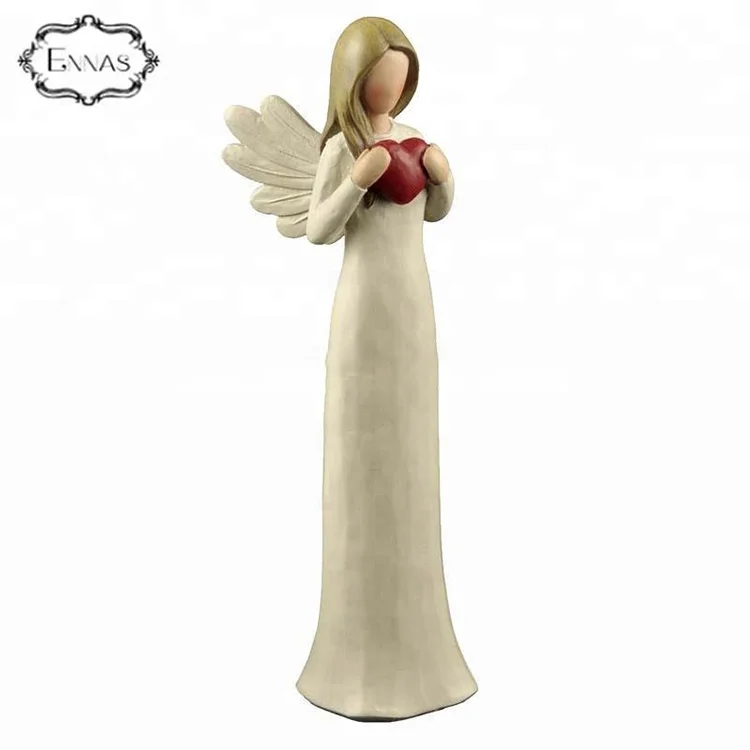 
Resin Heart Mother Fairy Angel Figurine Resin Heart Fairy Angel 