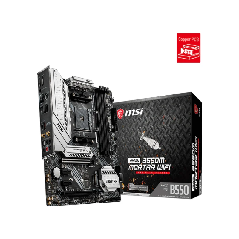 

For MSI MAG B550M MORTAR WIFI ddr4 micro atx computer game motherboard supports cpu AMD B550 Socket AM4