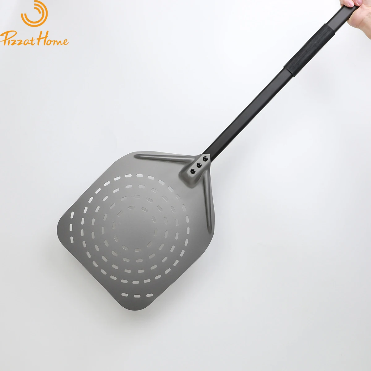 12/13/14 Inch Hard Coating Pizza Peel Perforated Pizza Shovel Commercial Aluminum Alloy Pizza Peel