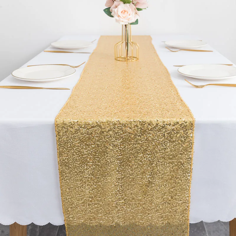 

Amazon Crinkle Gold Table Runner Wedding Birthday Party Decoration Table Runner