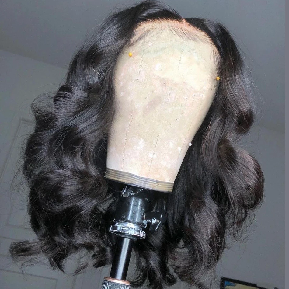 

High quality human hair long wig big curly black woman short hd film lace wig raw unprocessed hair wig