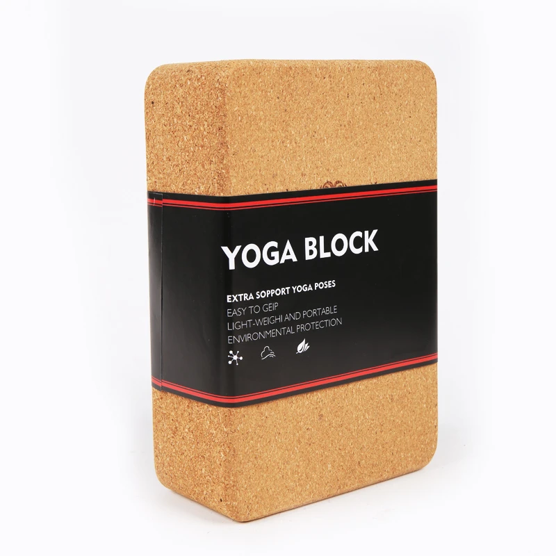 

Real Eco-friendly Fitness Odor Free Non-Slip Natural Cork Yoga Block, Wood natural