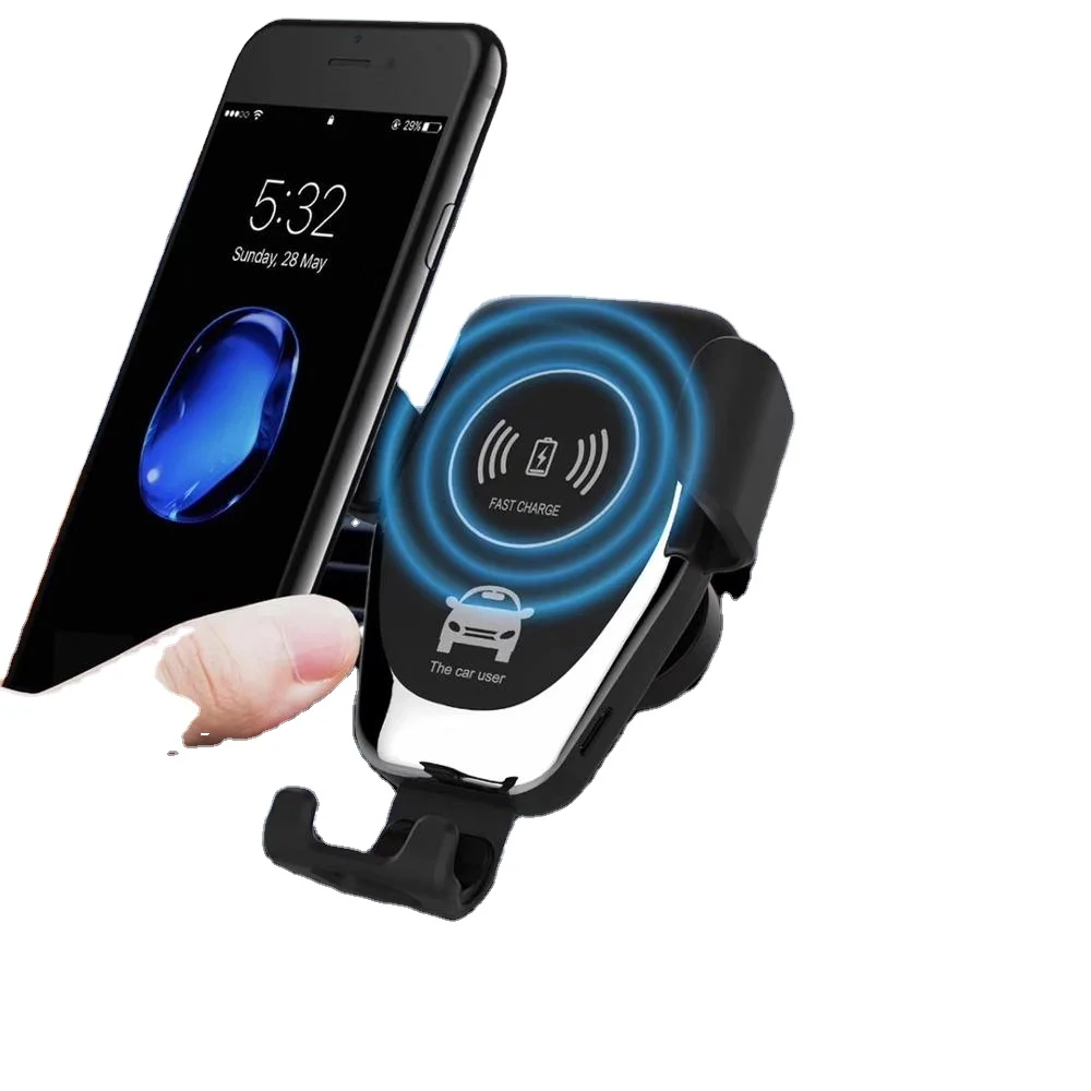 

New arrivals Q12 Car Wireless Charger Station charging stand QI hold Auto-sensing 10W Wireless smart charger, Black,white