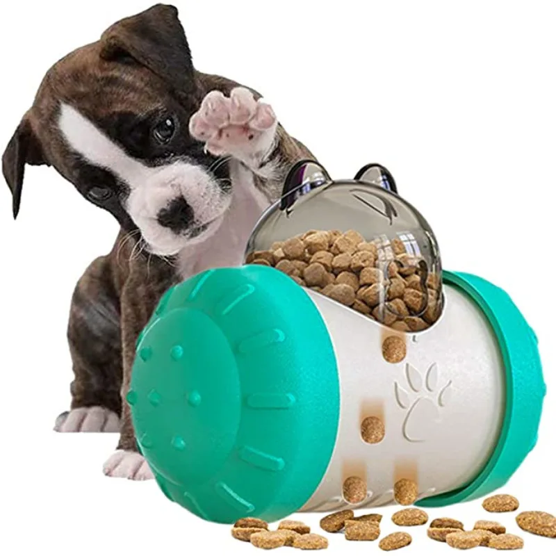 

new hot style rocking slow food leaky food ball puppy toys puzzle feeder interactive toy for cats puzzle dog toy, Blue, green, black, pink, yellow