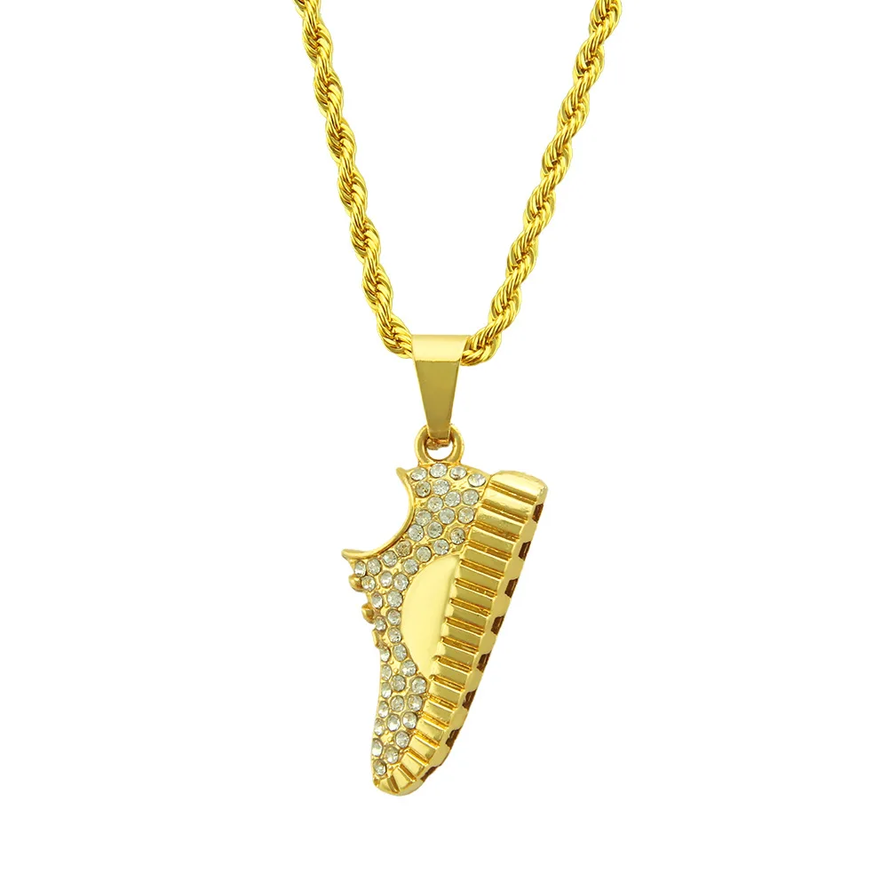 

Diamond Hip-Hop Skateboard Shoes Pendant Long Letter Silver 925 Necklace Cd Necklace Dog Necklace