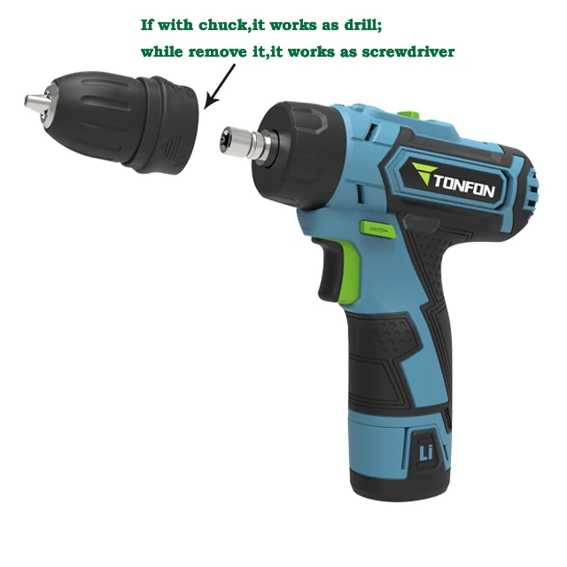 12v Cordless Mini Drill/driver Chunk And Socket Replaceable Electric Drill Screwdriver Codless