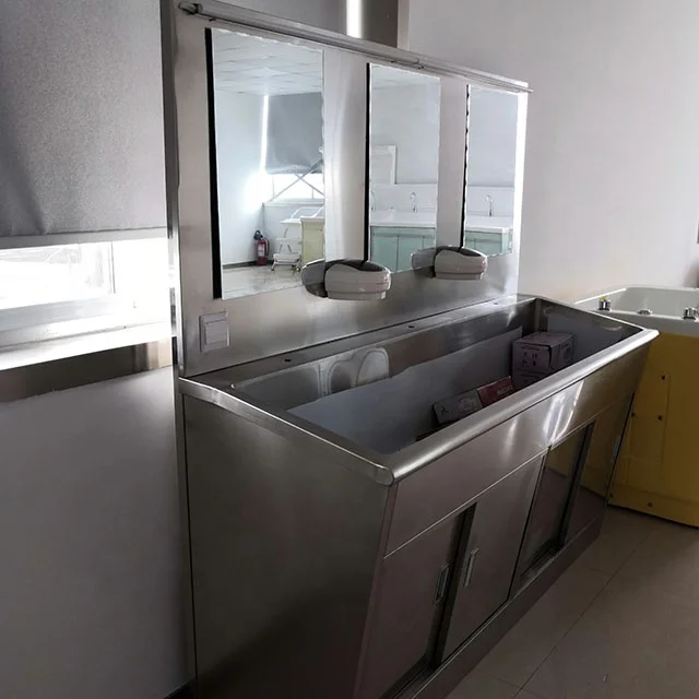 
Hand Sink Cleaning Tank Scrub Station Washing Tank With Cabinet 