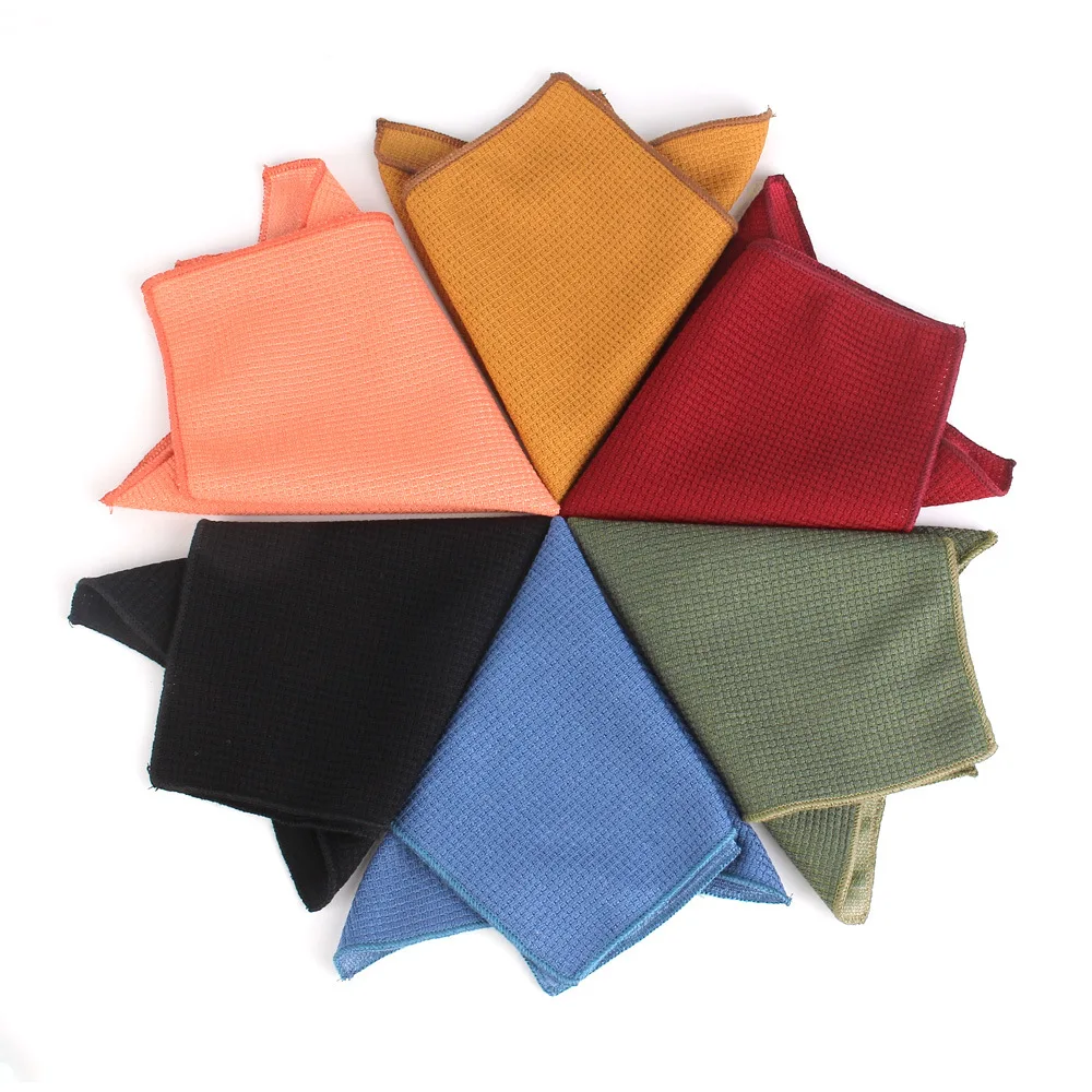 

Solid Knit Pocket Square For Men Suits Knitted Hanky Mens Handkerchiefs Casual Suit Square Handkerchief Towels For Party