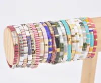 

Bohemian Innovative Rainbow Miyuki Tila Bead Bracelet Handmade Seed Beads Bracelet Beach Gifts For Women Friendship Jewelry