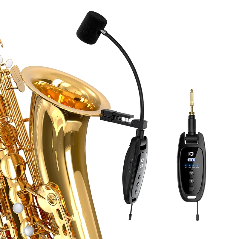 

Shidu U18 New Omnidirectional Professional musical instrument UHF Wireless Microphone Saxophone microphone