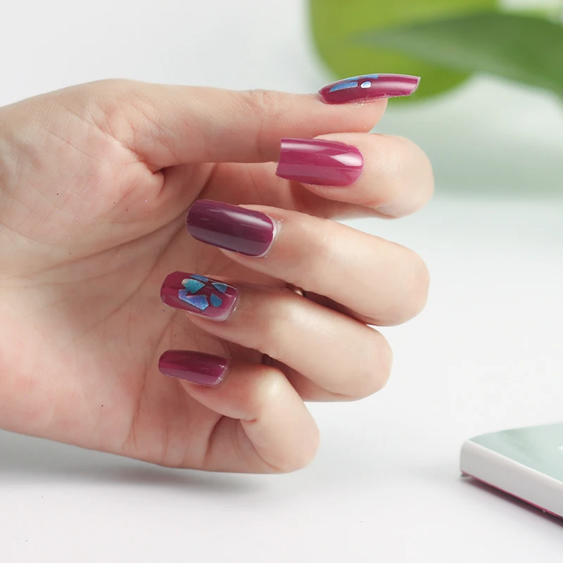 

Patterned Nails With Creative Nail Polish Nail Art Stickers for Women, Colorful