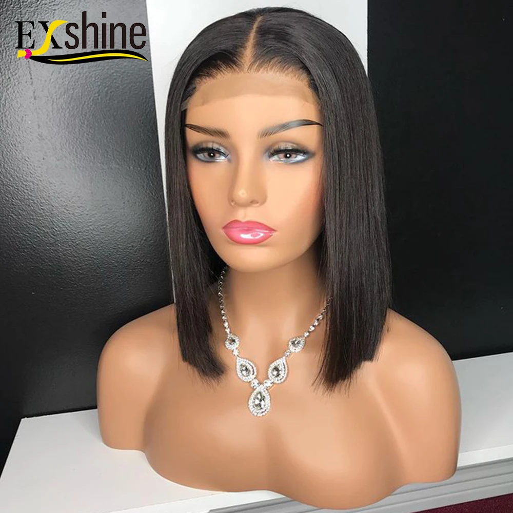 

Brazilian human hair lace front wig,Virgin Brazilian hair lace front wig human hair,Preplucked short bob wigs for black women