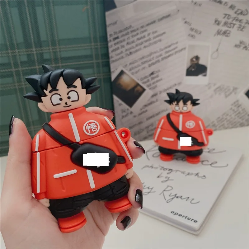 

free shipping 3D Fashion Dragon Ball Z doll Son Goku Headphone Case for Airpods Pro 1 2 Trendy soft cover, Colorful