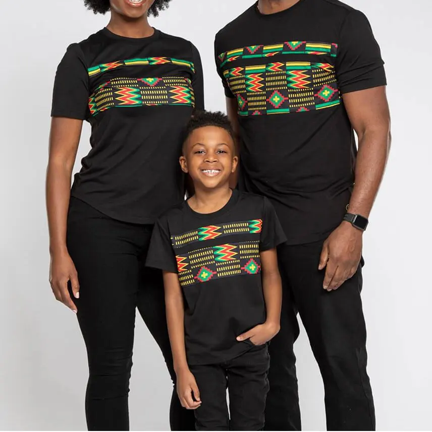 

African Matching Clothes For Mother,Kid And Father T Shirt Parent Family Clothing,Women's T Shirt, Customized colors