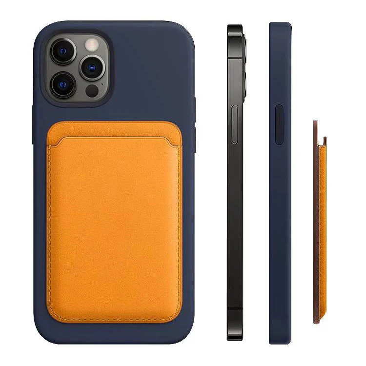 

Custom Logo 2021 New Arrival Super Strong Magnetic Wallet for iPhone 12, Synthetic PU Leather Card Holder, Black, red, blue, yellow, green, brown or customized