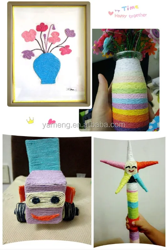 25m High Quality Colorful Twisted Paper Rope For Kids' Diy Art And