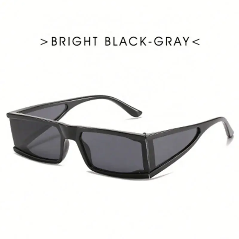 

Jhsport Futuristic Rectangle Silver Mirrored Sunglasses, 6 colors