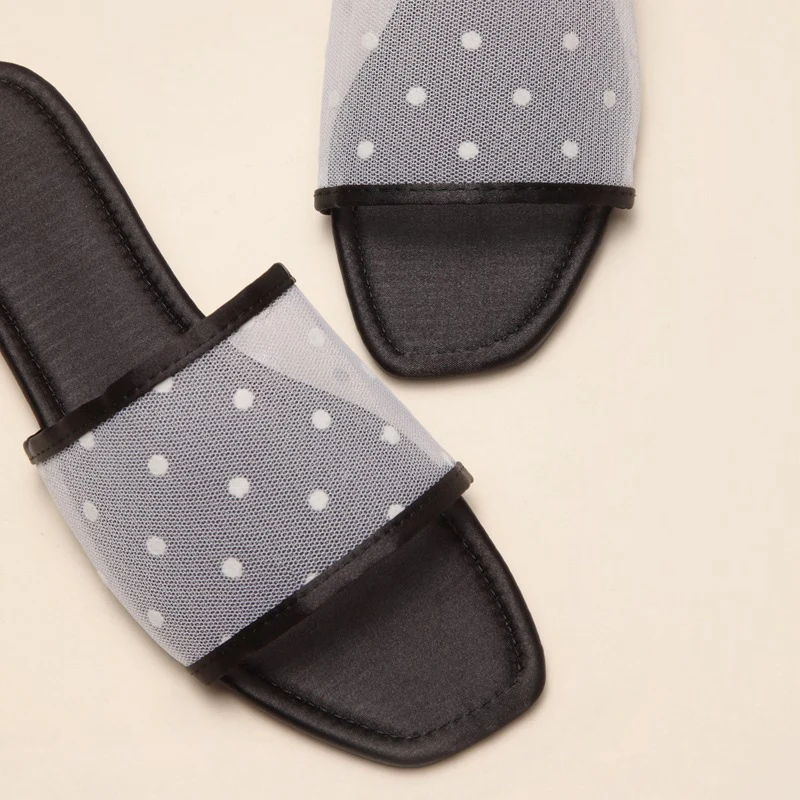 

New outdoor slippers for women breathable grenadine upper slides summer footwear, Orange blue
