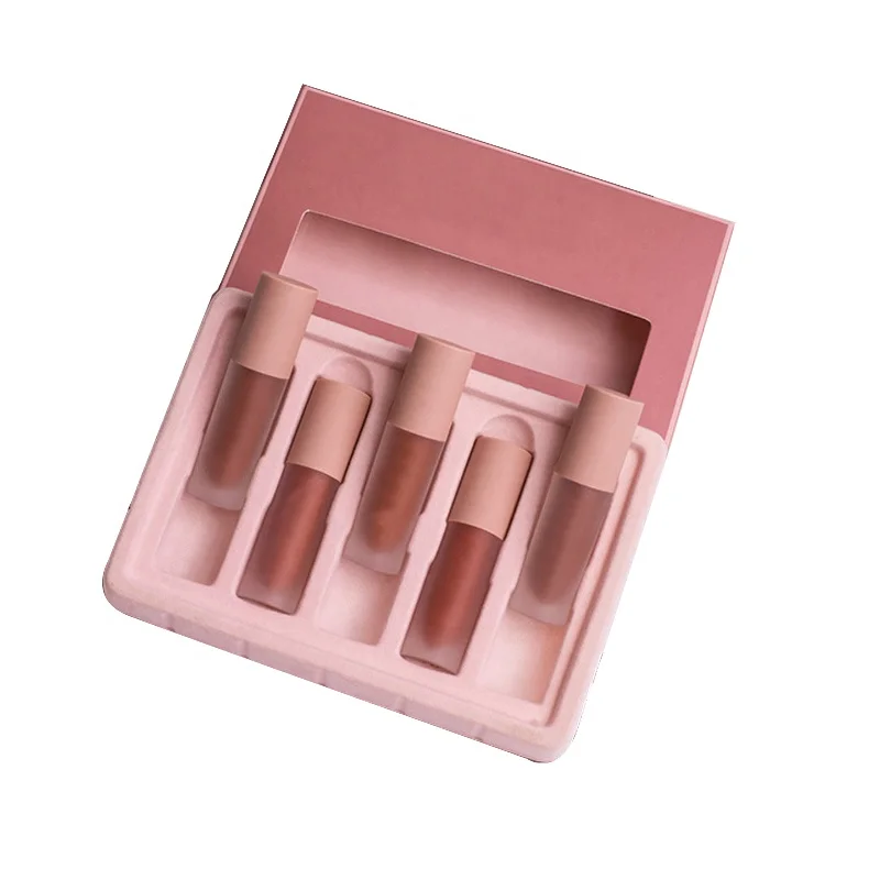 

Private Label Waterproof Long Lasting Matte Velvet Sexy Liquid Lipstick 5pcs Lipgloss Set