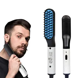 Beard Comb Electric Portable Hair Straightener Com