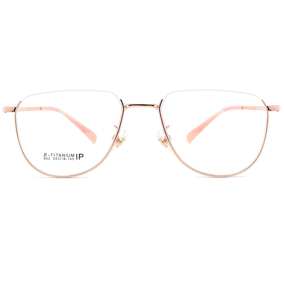 

Half-rim B-Titanium optical frames factory price lightweight unisex titanium eyeglasses frame, 3 colors