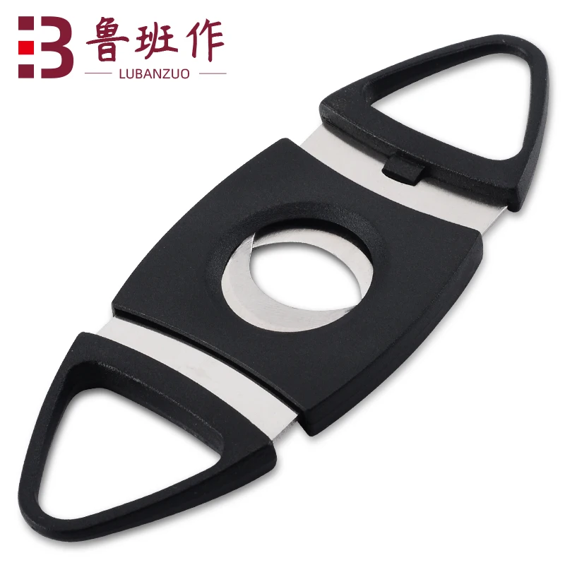 

plastic handle black custom cheap wholesale stainless steel 2 blade cutter cigar scissors