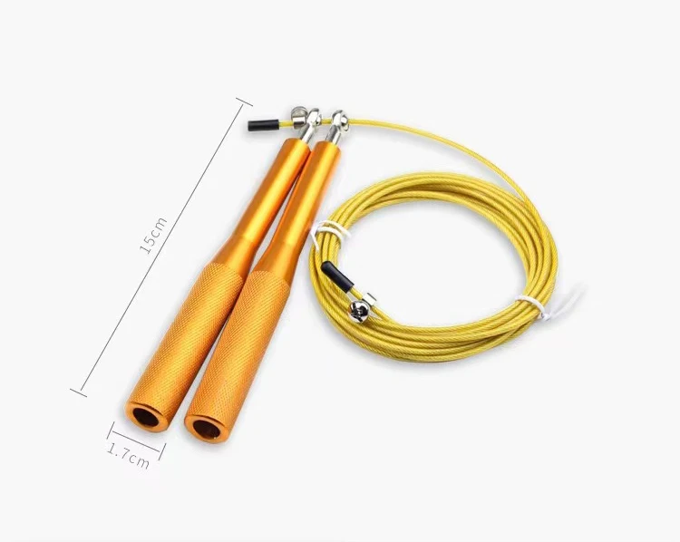 

Best Selling Speed Professional Metal Jump Rope Custom Aluminum Alloy Handles Metal Bearing Jumping Ropes