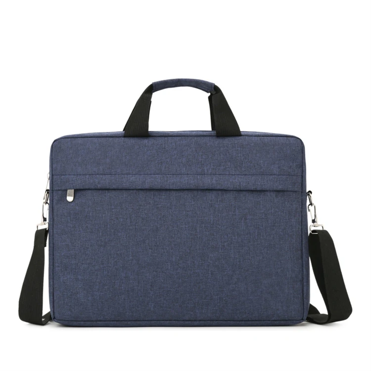 

Simple and light computer bag portable men's business briefcase laptop case tablet inner bag velvet inside custom logo, Black