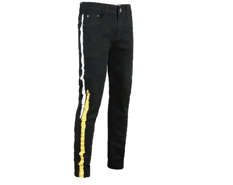 

Jhcentury Black jeans Straight skinny jeans Men Casual Slim pants Men's Trousers