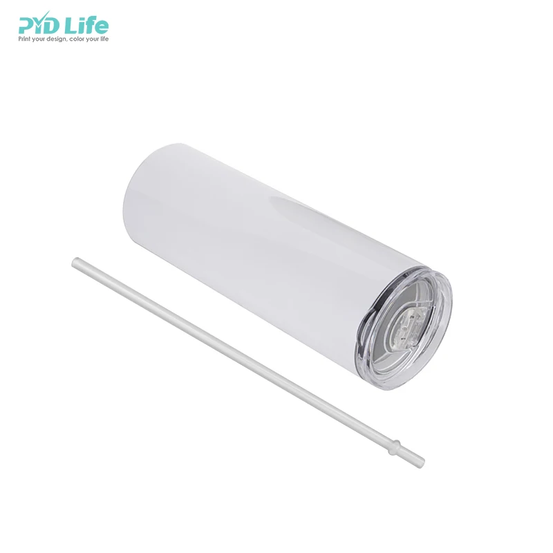 

PYD Life Promotional RTS3 White Tumbler 20oz Straight Sublimation Tumbler 20 oz Skinny Straight Tumbler in Bulk Free Shipping