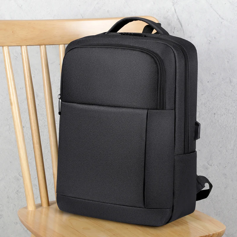 Hot Selling Fashionable Large Capacity USB Charging Port Multi-Functional Business Travel Laptop Backpack Waterproof PU Material