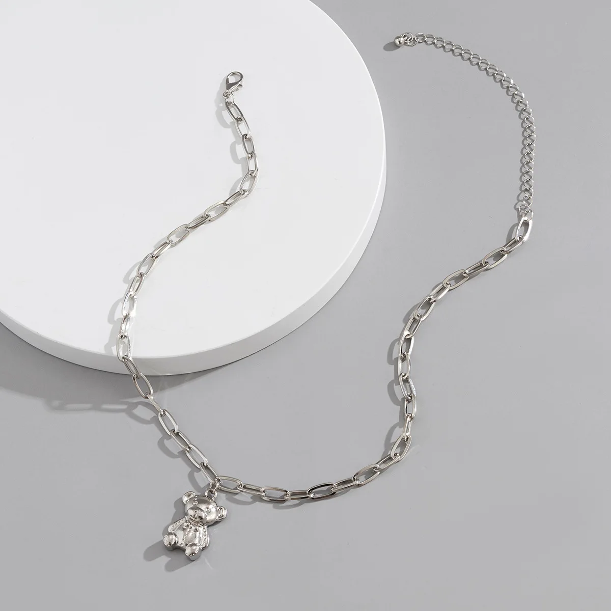 

Fashion Cute Cartoon Gold And Silver Bear Pendant Necklace Womens Fashion Necklaces