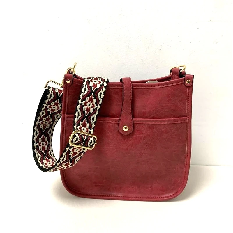 

New Ladies Vintage PU Bag Minimalist and High Quality Treasure and Trendy PU Crossbody Bag PU Shoulder MESSENGER BAG, Caret