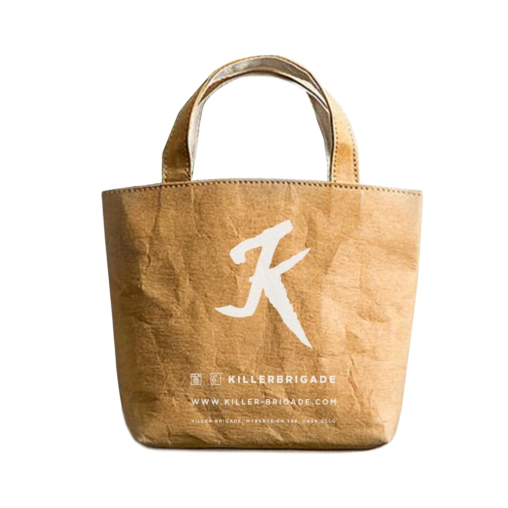 

China supplier logo plain tote shopping washable kraft paper bag, Nature/brown/coffee/black/grey/white