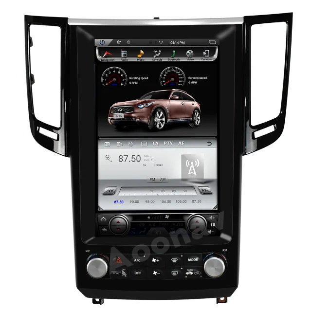

AOONAV Tesla Screen Android PX6 For Infiniti G37 G35 G25 G37S Car multimedia Stereo player autoradio GPS Navi Head unit, Black