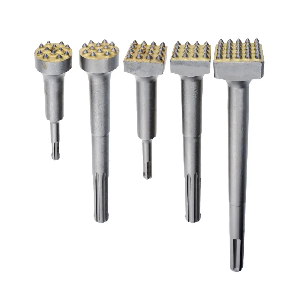 

Rotary Electric Hammer Drill Point Groove Gouge Flat Round Chisel Hammer Chisel Bit For Stone Slab Bridge Wall Cement