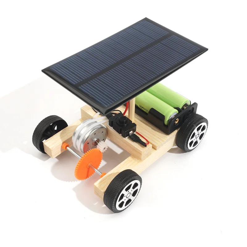 Wooden Solar  Car Robotics Creative Engineering Circuit Science Stem Building Kit