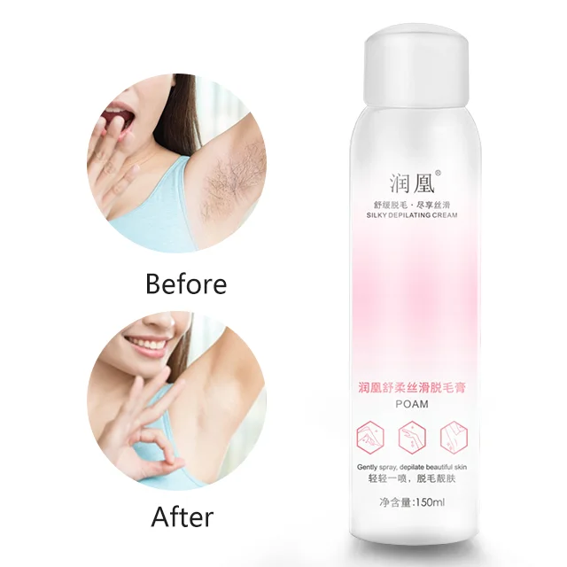 

Hair Removal Spray, Hair Inhibitor For men and women Mild Ingredient Hair Removal Spray Depilatories Product depilatory cream, Clear