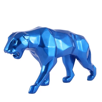 geometric panther sculpture