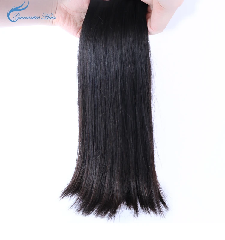 

Guarantee hair raw virgin human hair double drawn hair straight with full ends natural color