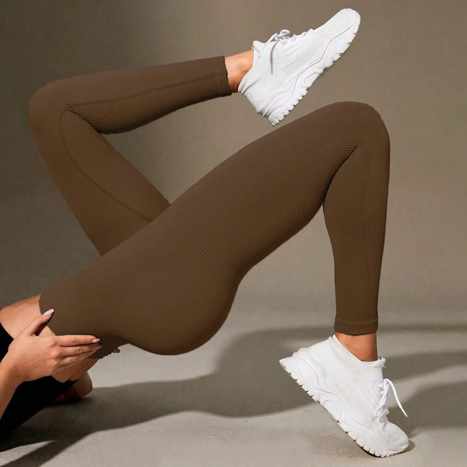 High Waisted Nylon Spandex Yoga Pants