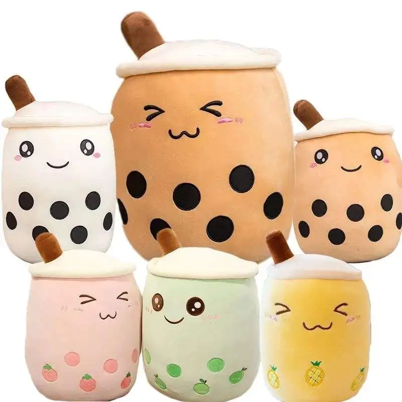 

Wholesale 21CM Milk Tea Cup Plush Play Toy Boba Milk Tea Plush Toy Bubble Milk Pillow