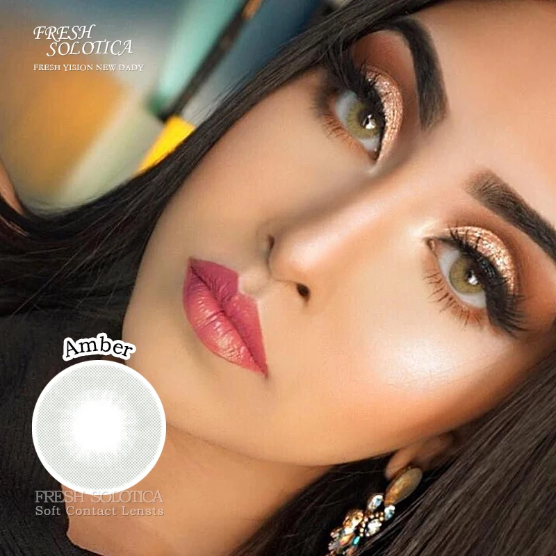 

Hotselling colored contacts natural coloured contact lenses HD Amber contact lens promotion natural color lenses