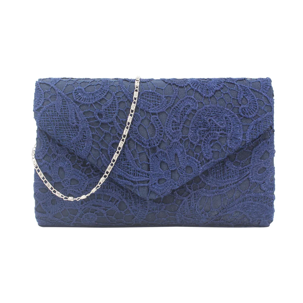 

Wedding Female Brides Purse White Lace Evening Clutch Bag/, As picture