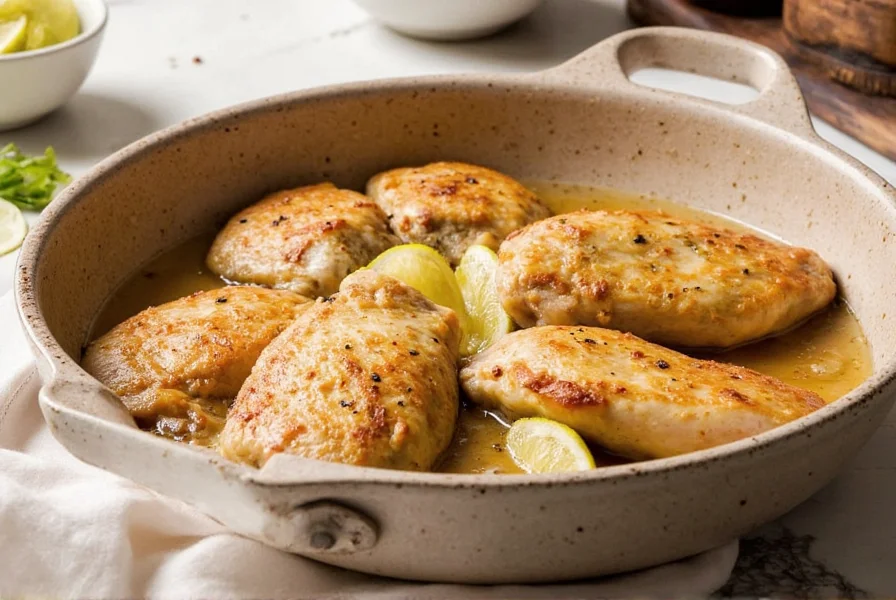 Chicken pieces submerged in a plastic container filled with brine
