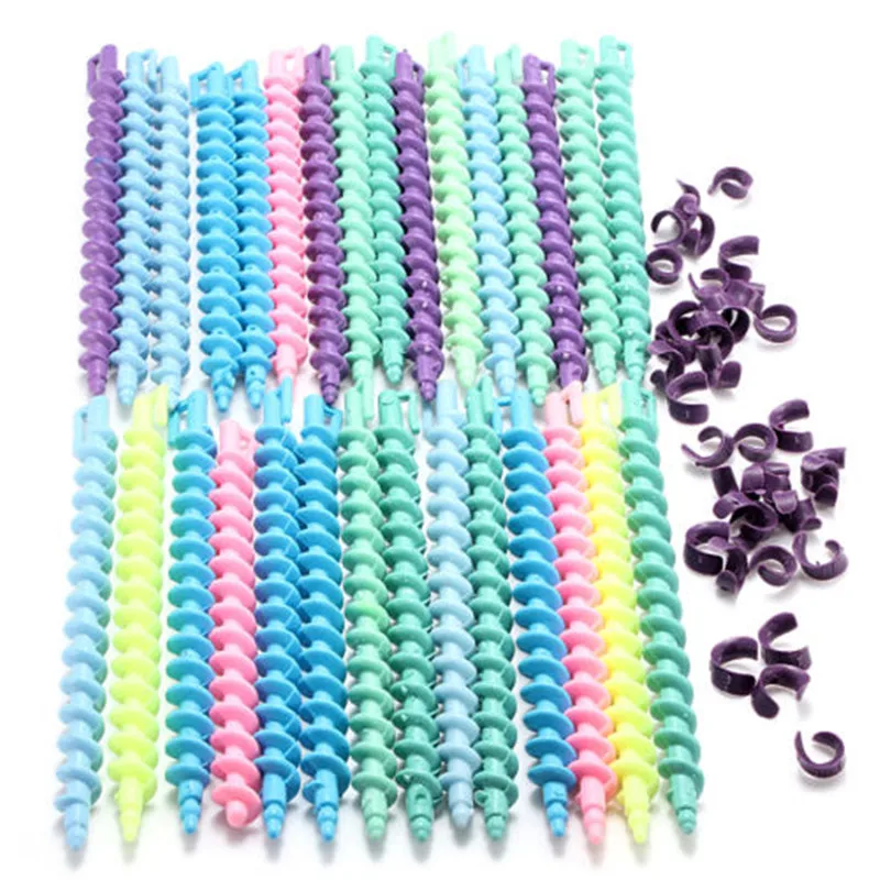 Plastic spiral shop hair curlers