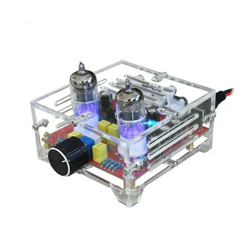 

XH-A201 Amplifier Audio Finished Board HiFi 6J1 Class A Bile Tube Preamplifier Amplificador with Acrylic Chassis