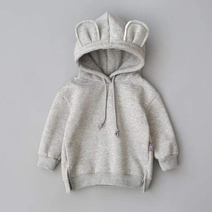 
KS1282 Multi color blank toddler cute bear ears hoodie baby 