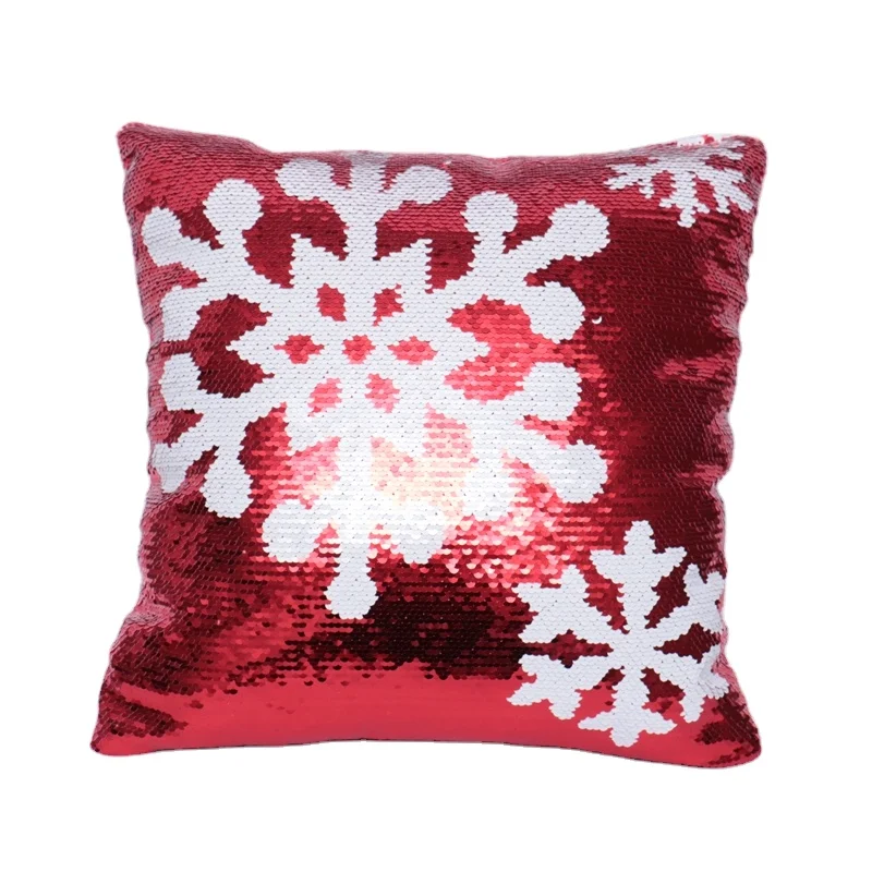 

Christmas Mermaid Sequin Cushion Cover Magical Throw Pillowcase